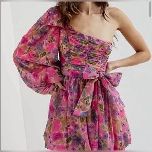 For Love and Lemons - Annie One Shoulder Dress - Size L